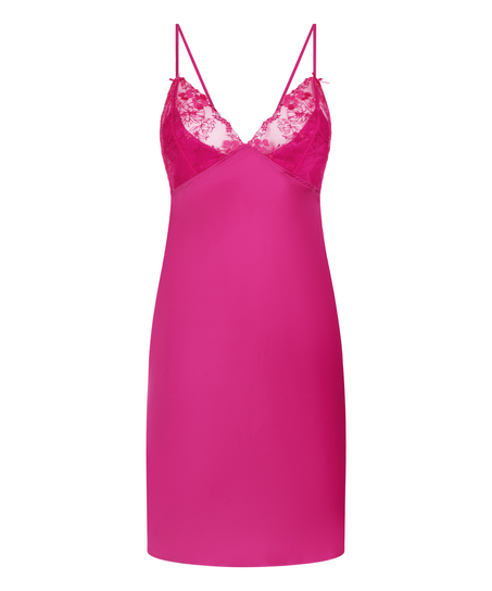 Peonie slipkl&auml;nning i satin, Rosa