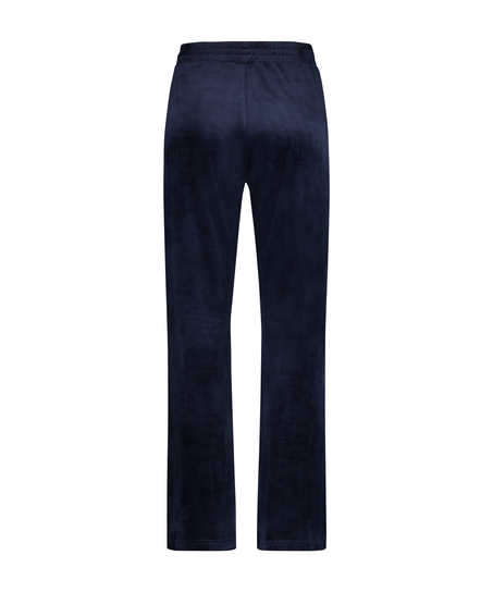 Velour joggingbyxor, blå