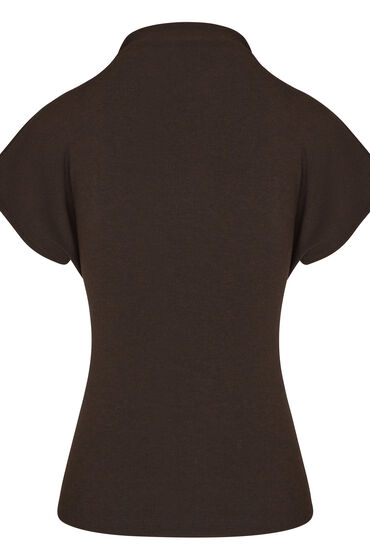 Hunkemöller Toppen med kort ärm och ribbad mockneck toppar & linnen dam – bild 2