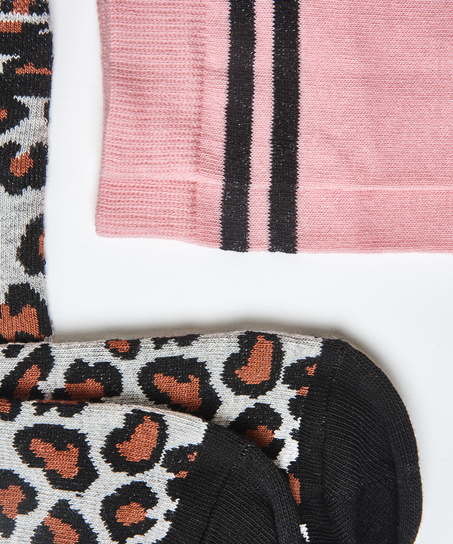 2 Par Bomullsstrumpor, Gr&aring;