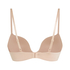Formpressad push-up-bh med bygel Deep-V, Beige