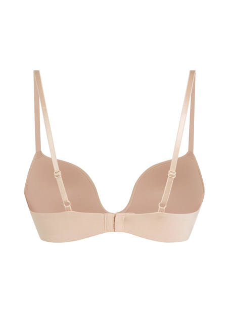 Formpressad push-up-bh med bygel Deep-V, Beige