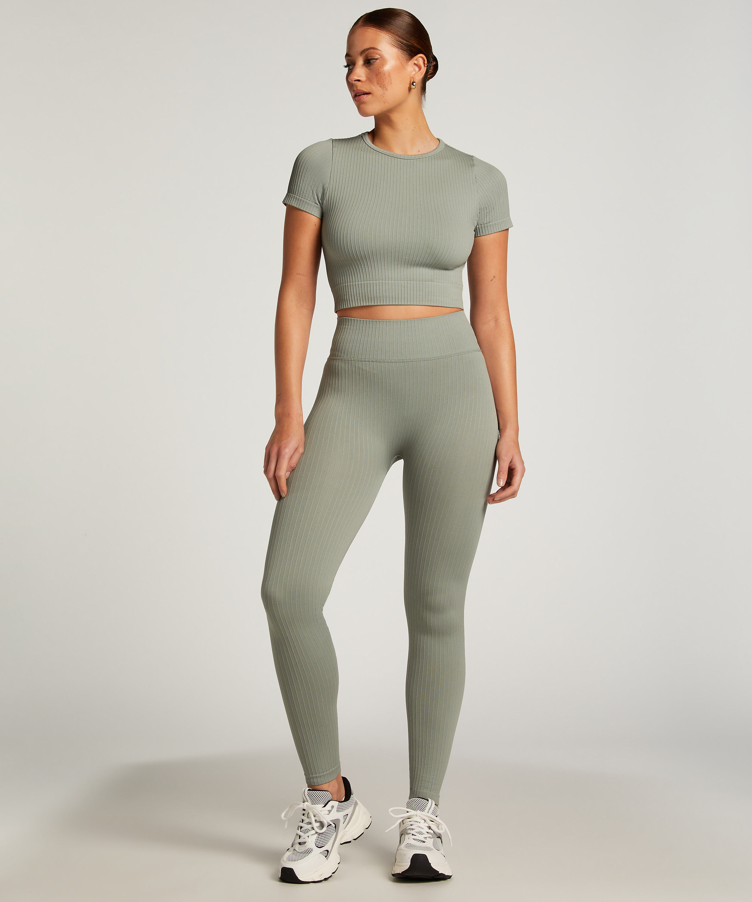 HKMX Sport cropped top Seamless, Gr&ouml;n