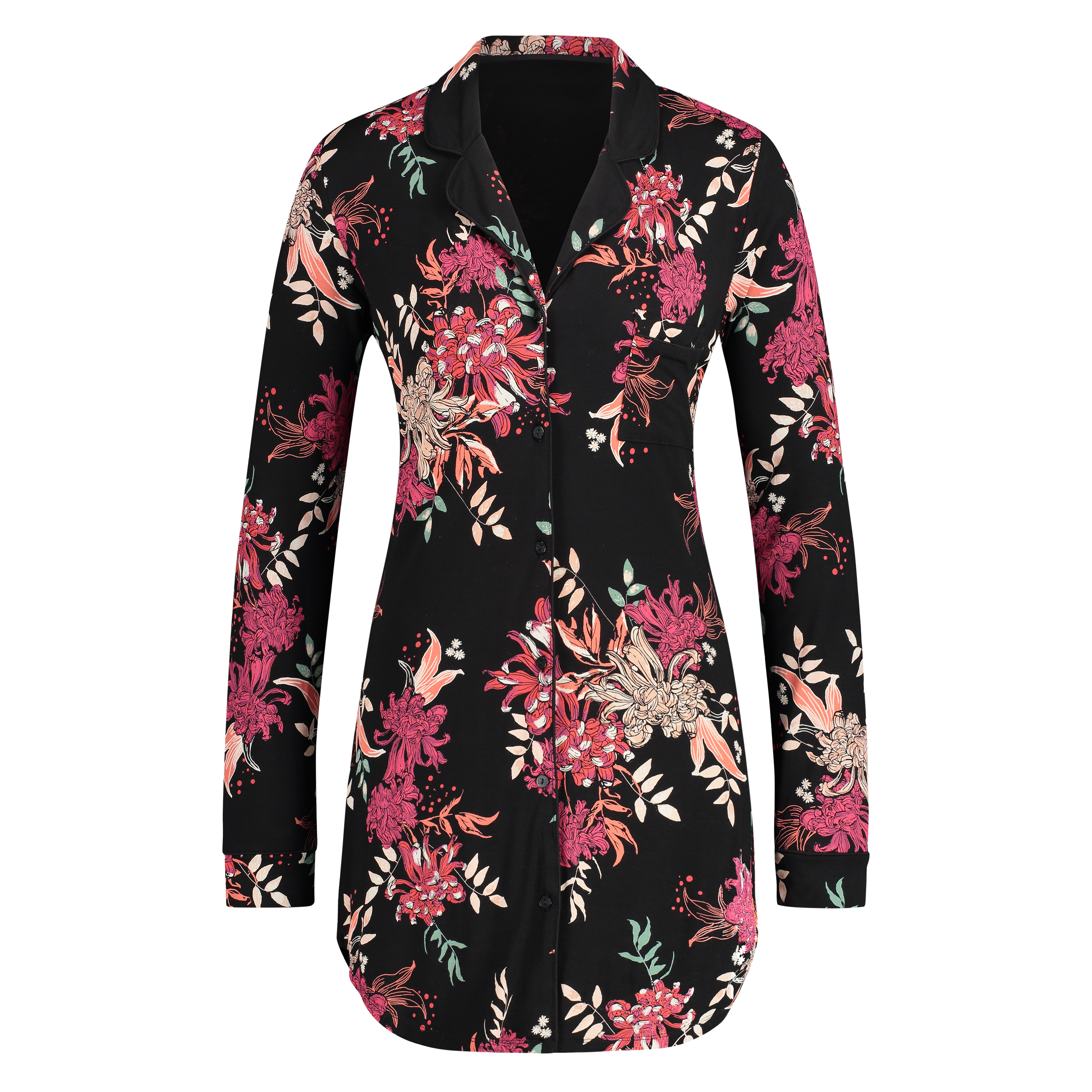 Nattlinne Menshirt Jersey, Svart, main