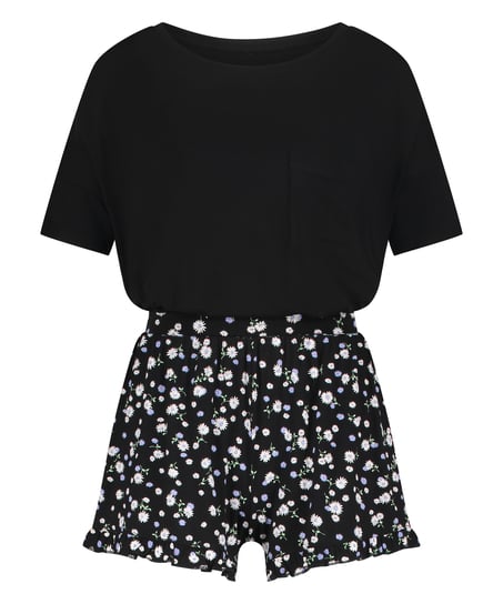 Kort pyjamasset, Svart