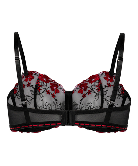Peonie icke-formpressad bygel-bh, Svart
