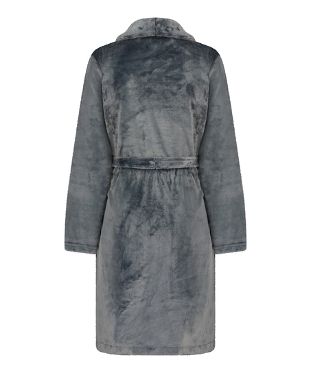 Kort fleecebadrock, blå