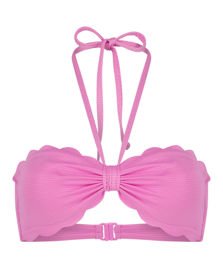 Bandeau bikinitopp Scallop, Rosa