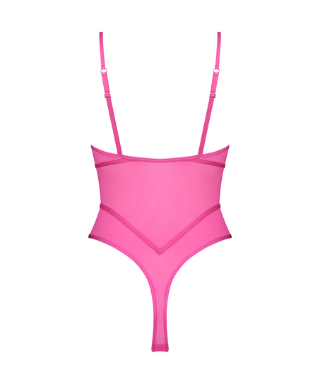 Sexig body i mesh, Rosa