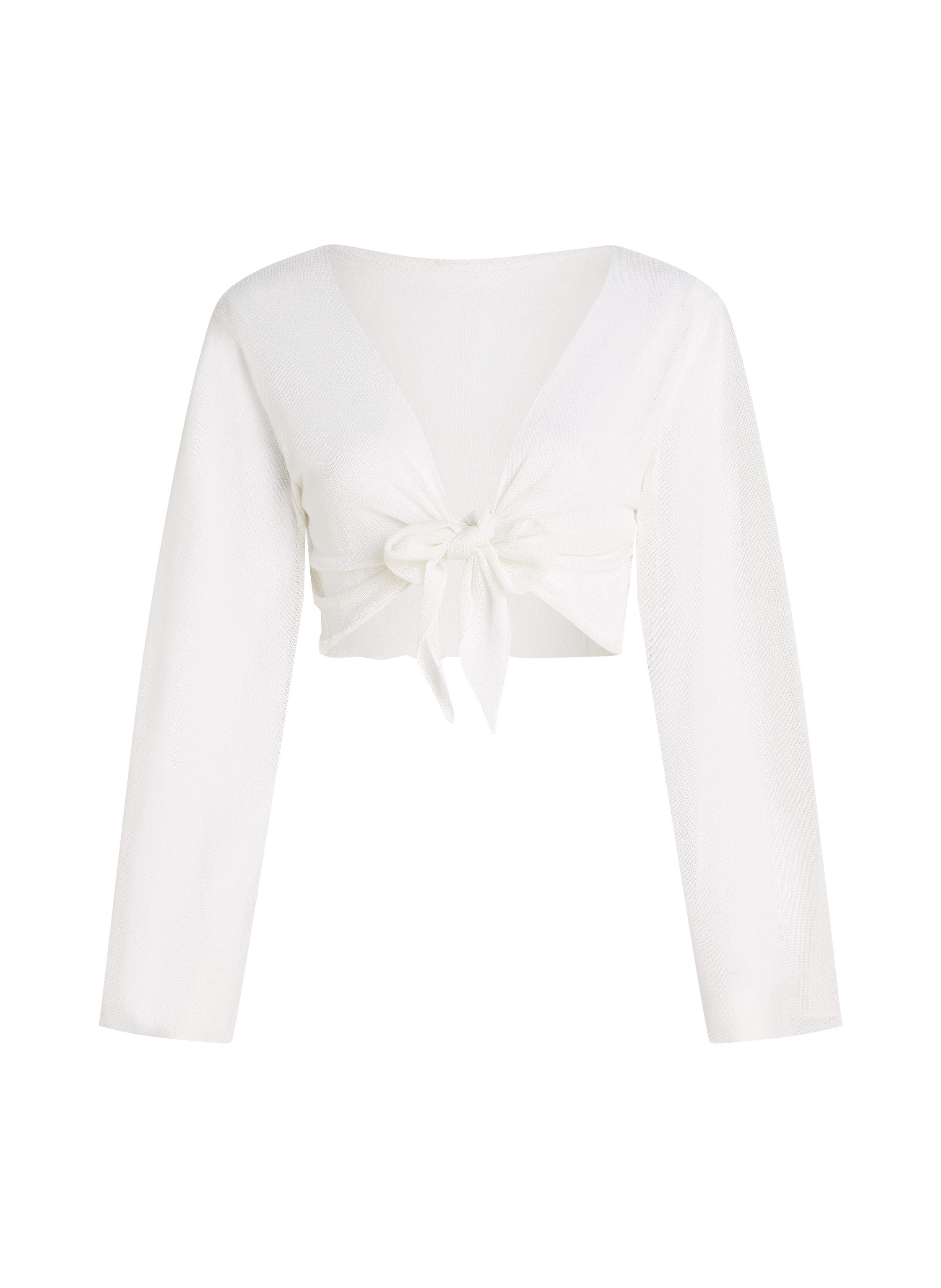 Stickad strandtopp, Vit, main