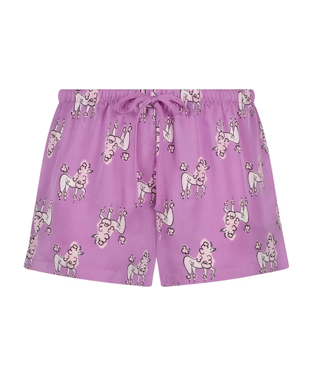 Satin pyjamasshorts, Lila