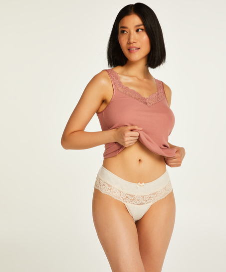 Boxer-string i bomull, Beige
