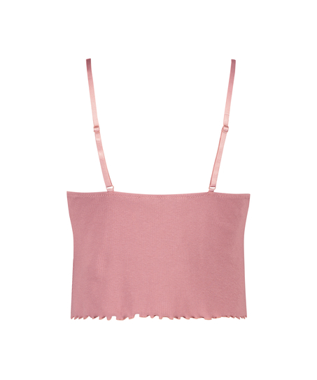 Cami rib lace Mia HKM x NA-KD, Rosa