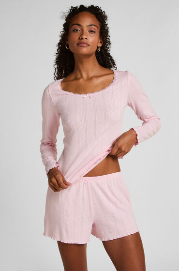 Hunkemöller Pointelle-shorts Rosa