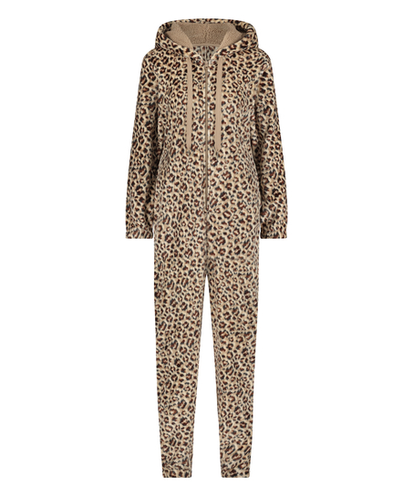 Onesie-fleece, Beige