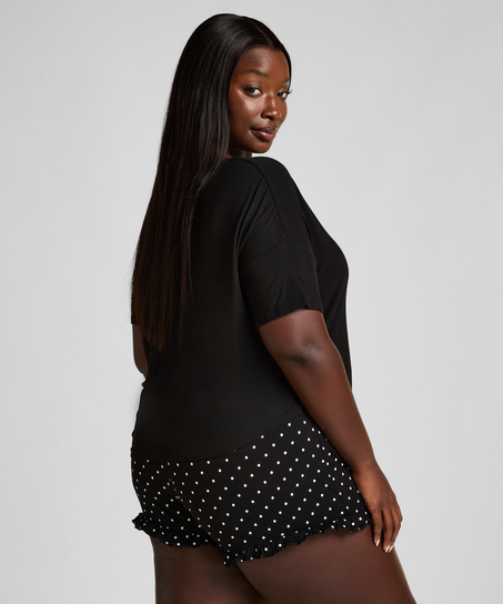 Kort pyjamasset, Svart
