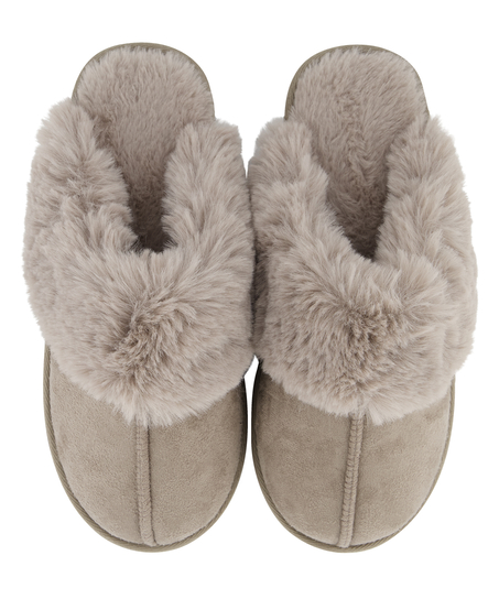 Teddy Mule Slipper, Brun