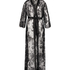 Lång kimono Allover Lace, Svart