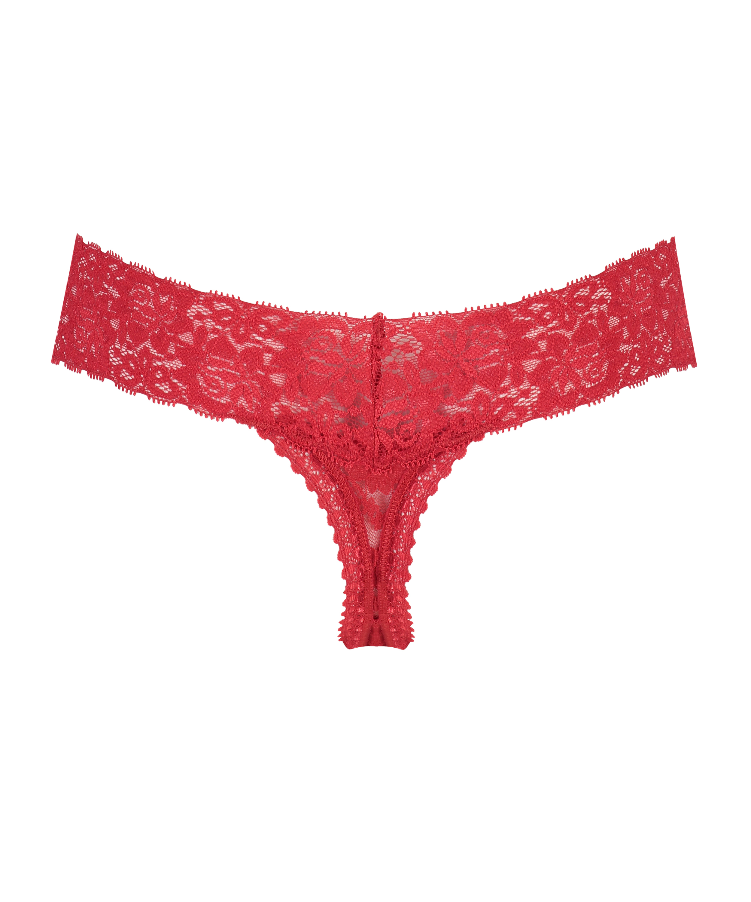 Stringtrosa Floral Lace, röd, main
