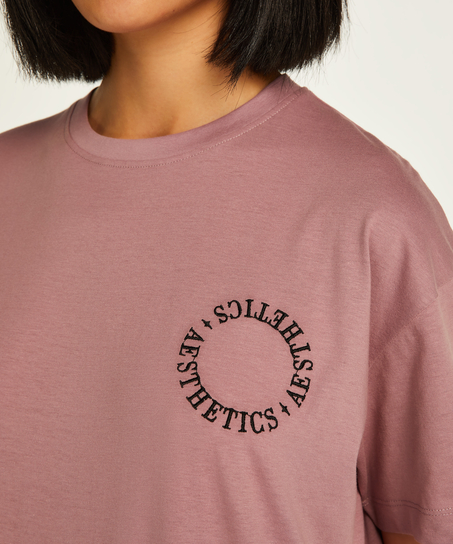 Nattskjorta med rund hals, Lila