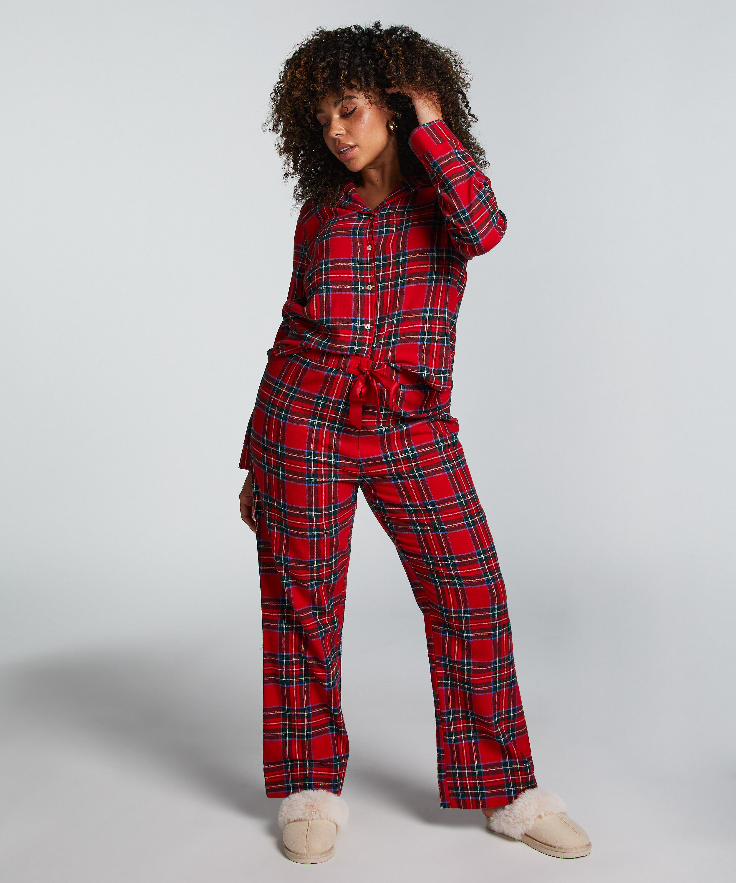Pyjamasset Twill, Röd