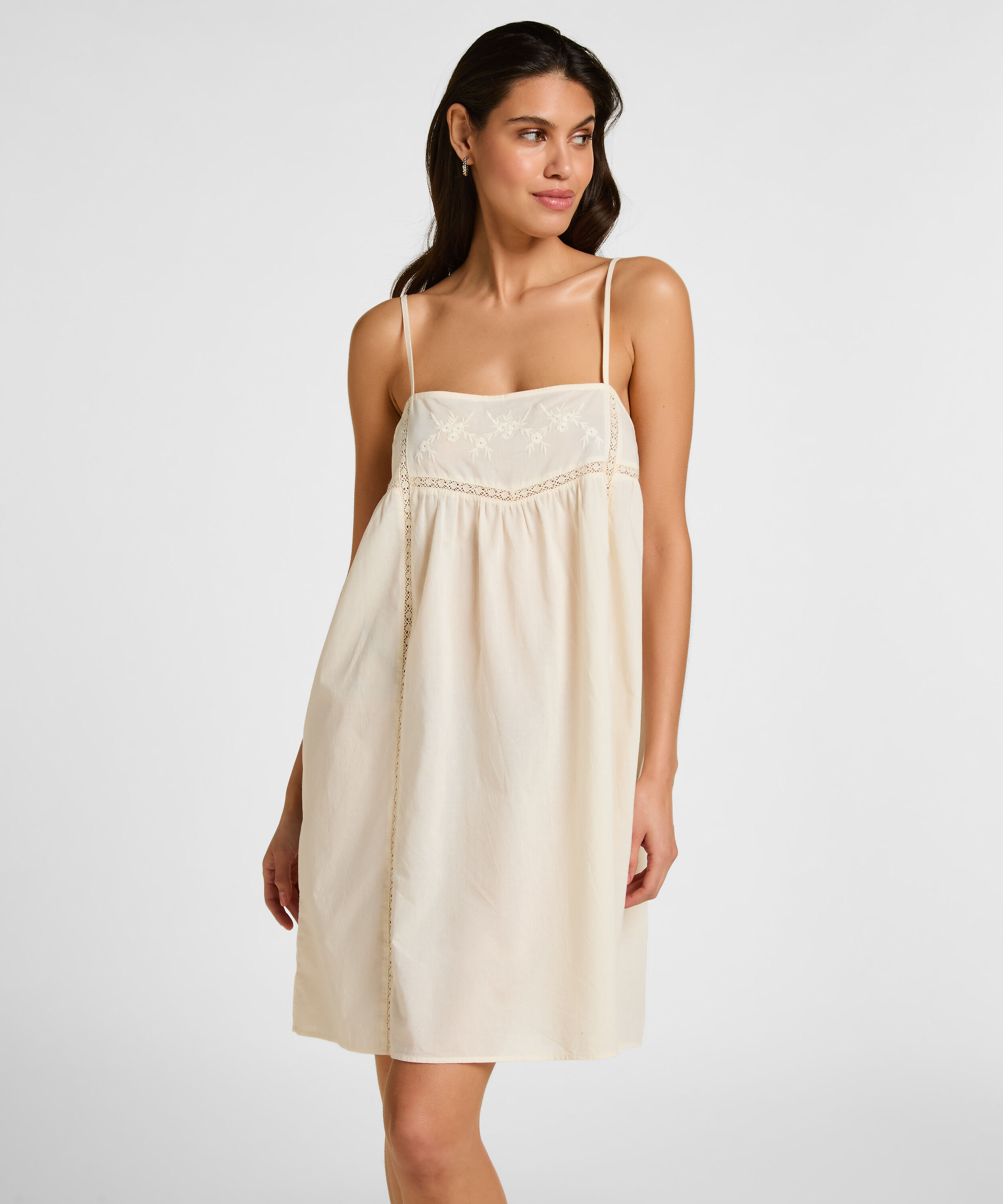 Slipdress Embroidery, Vit