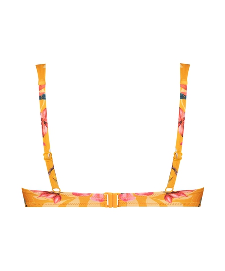 Orchid vadderad bikini-topp med bygel, Gul