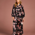 Bloom satin-kimono, Svart