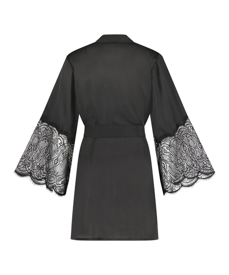 Kimono Satin, Svart