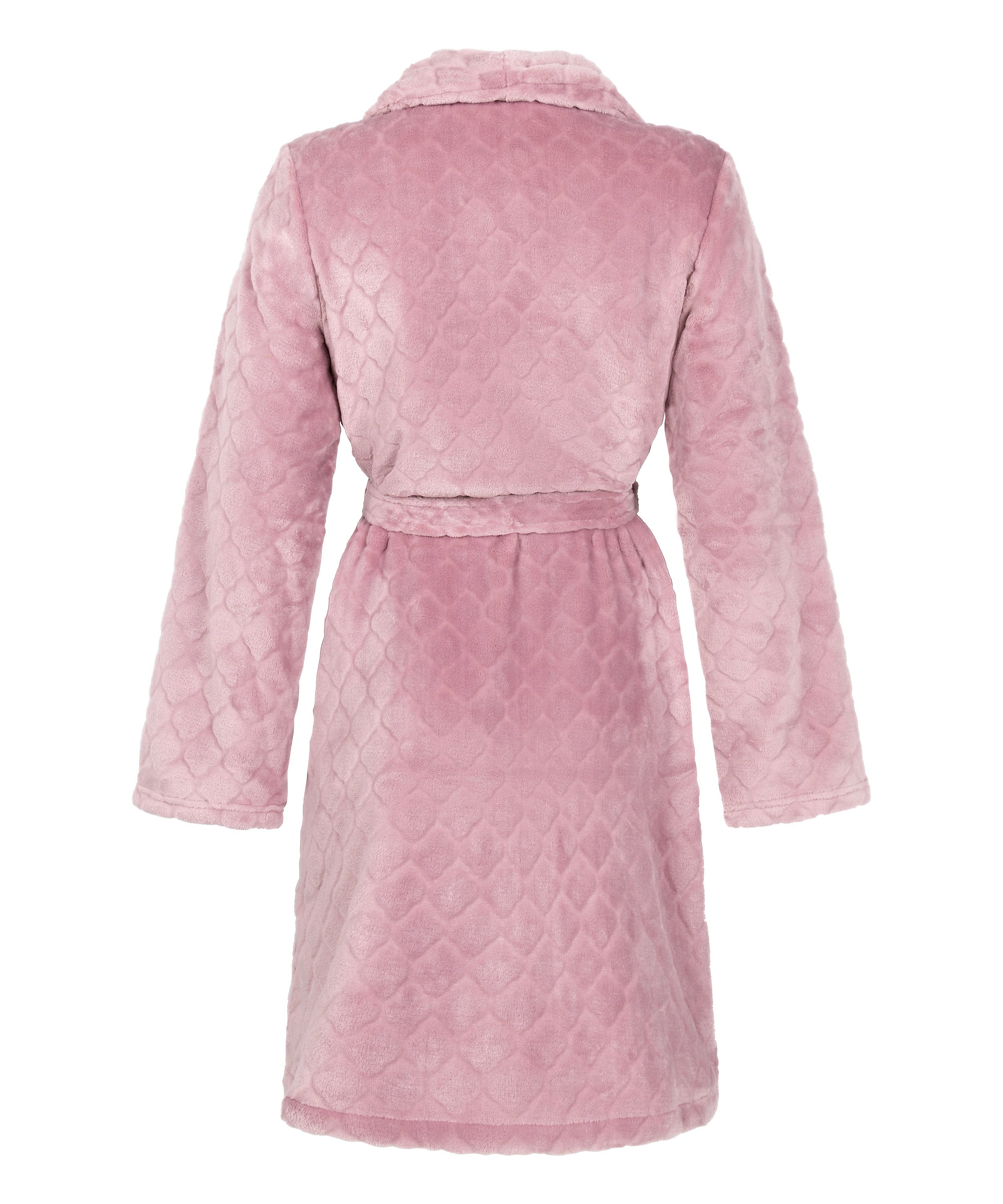 Kort morgonrock i fleece, Lila, main