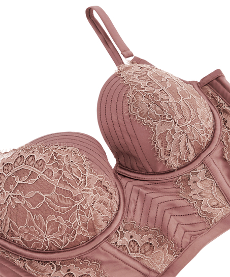 Formpressad longline-bh med bygel Erika, Brun