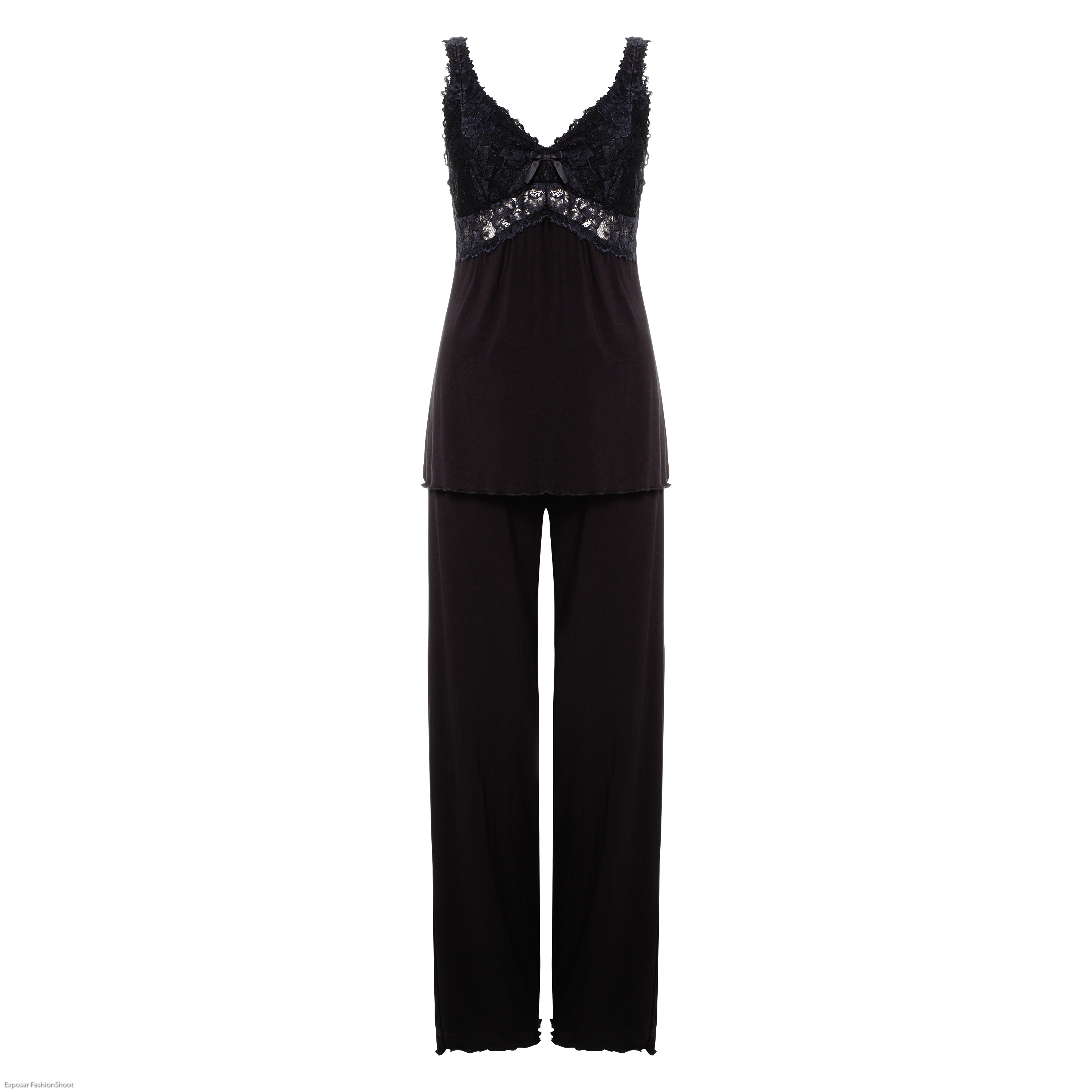 Pyjamasset Modal Lace, Svart, main