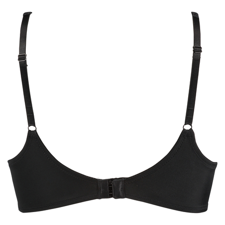Formpressad bygel-bh Satin Fleece, Svart