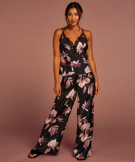 Linne med spets, Svart