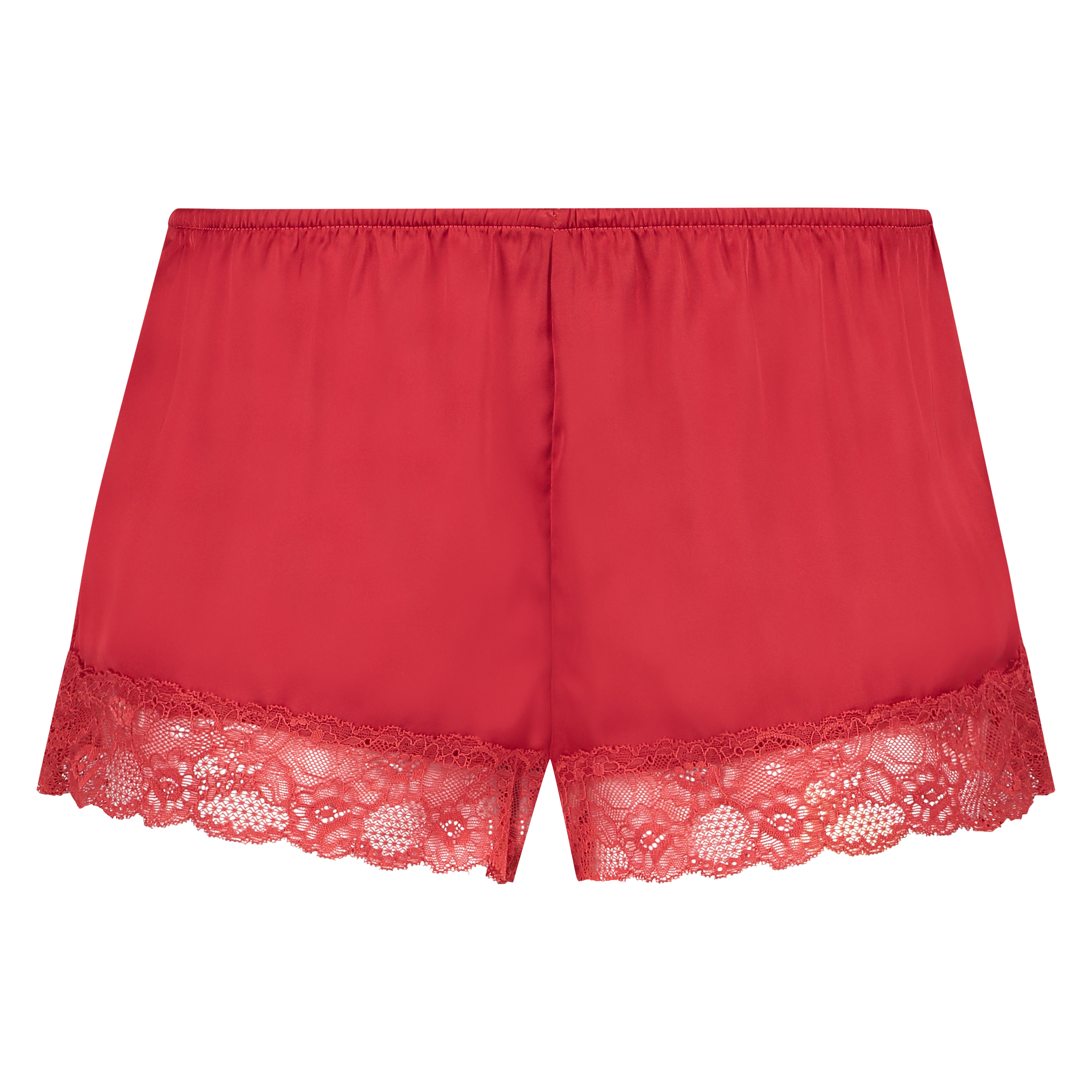 Satin pyjamasshorts, R&ouml;d, main
