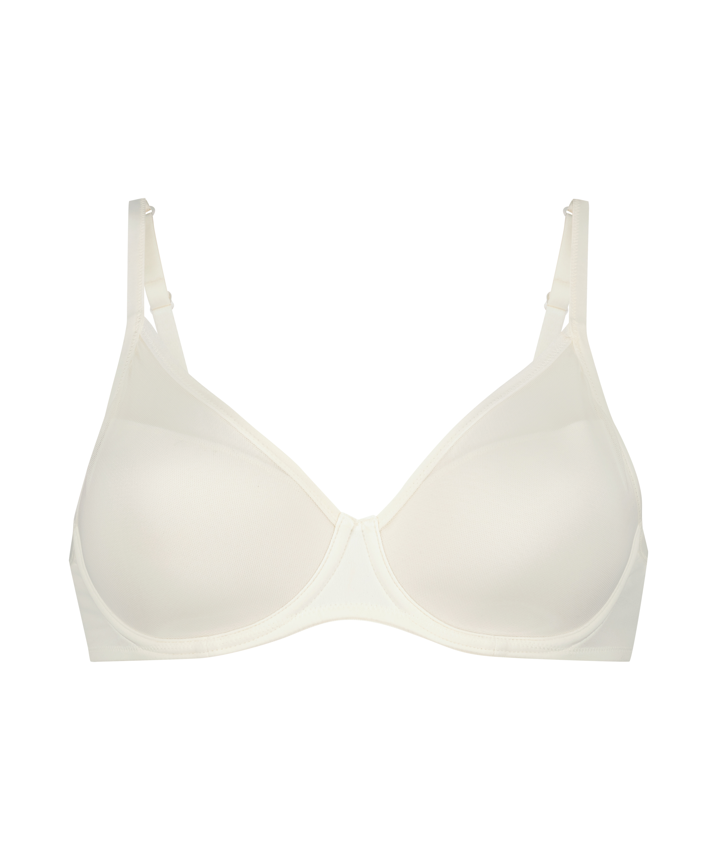 Mesh Padded underwired bra, Vit, main