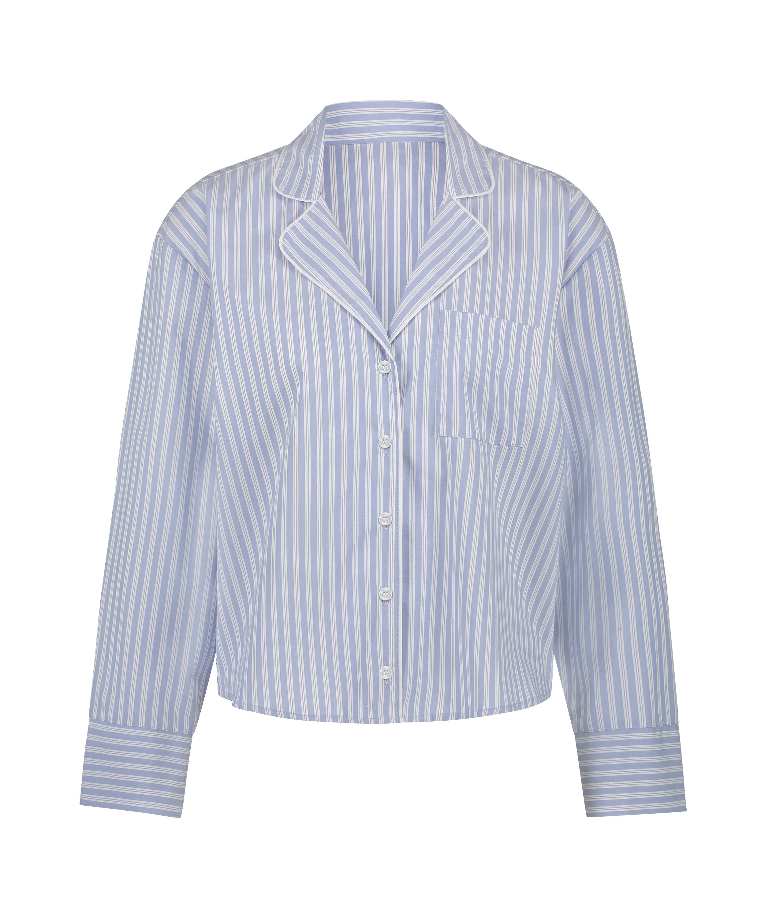 Pyjamastopp bomull, Blå, main