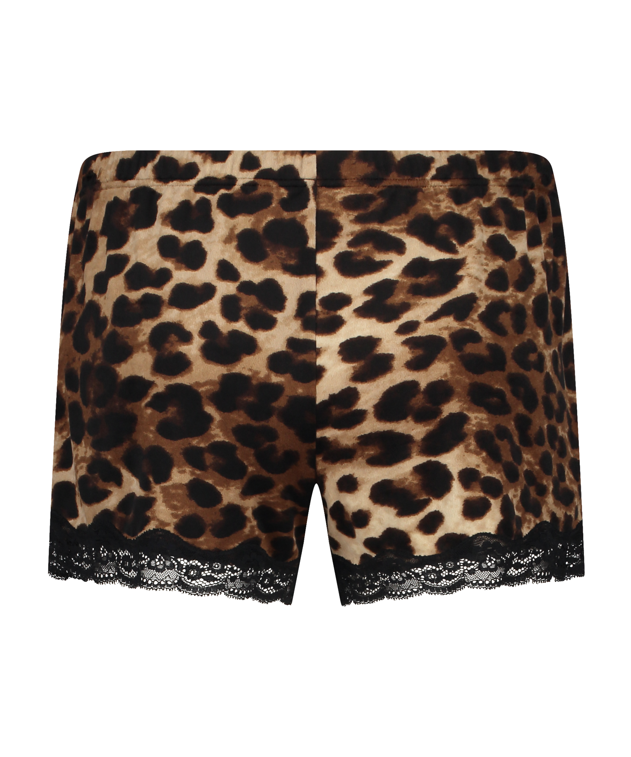 Shorts Velour Leopard, Svart, main