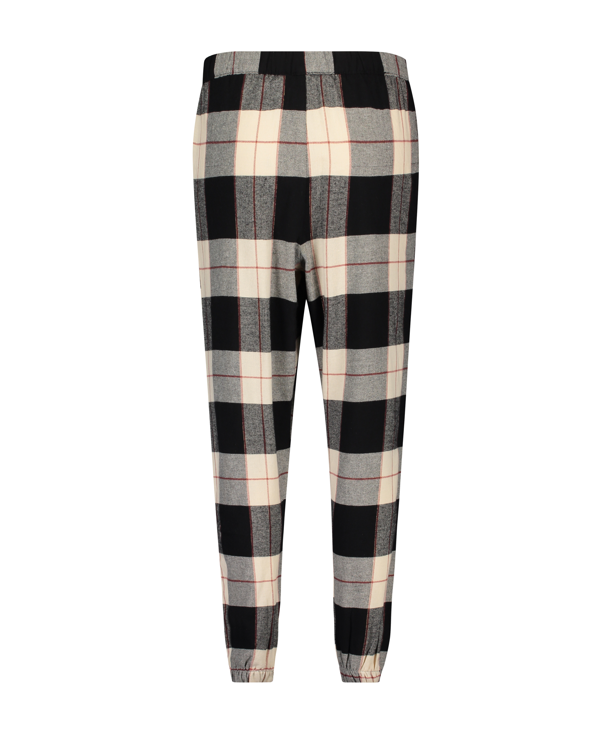 Petite Twill Check Pyjama pants, Svart, main