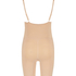 En sömlös bodysuit med högt skurna ben, Beige
