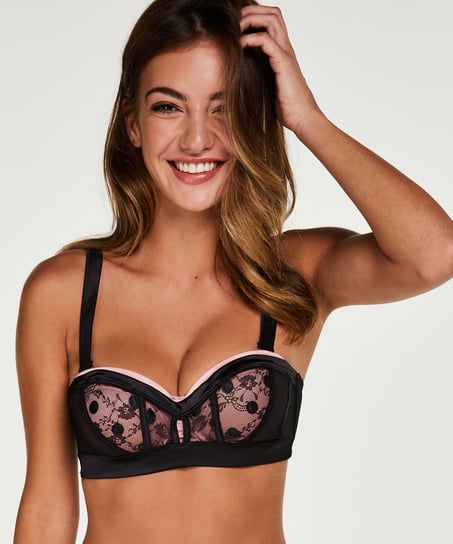 Formpressad axelbandsl&ouml;s bygel-bh Cassia Ann Kathrin, Svart