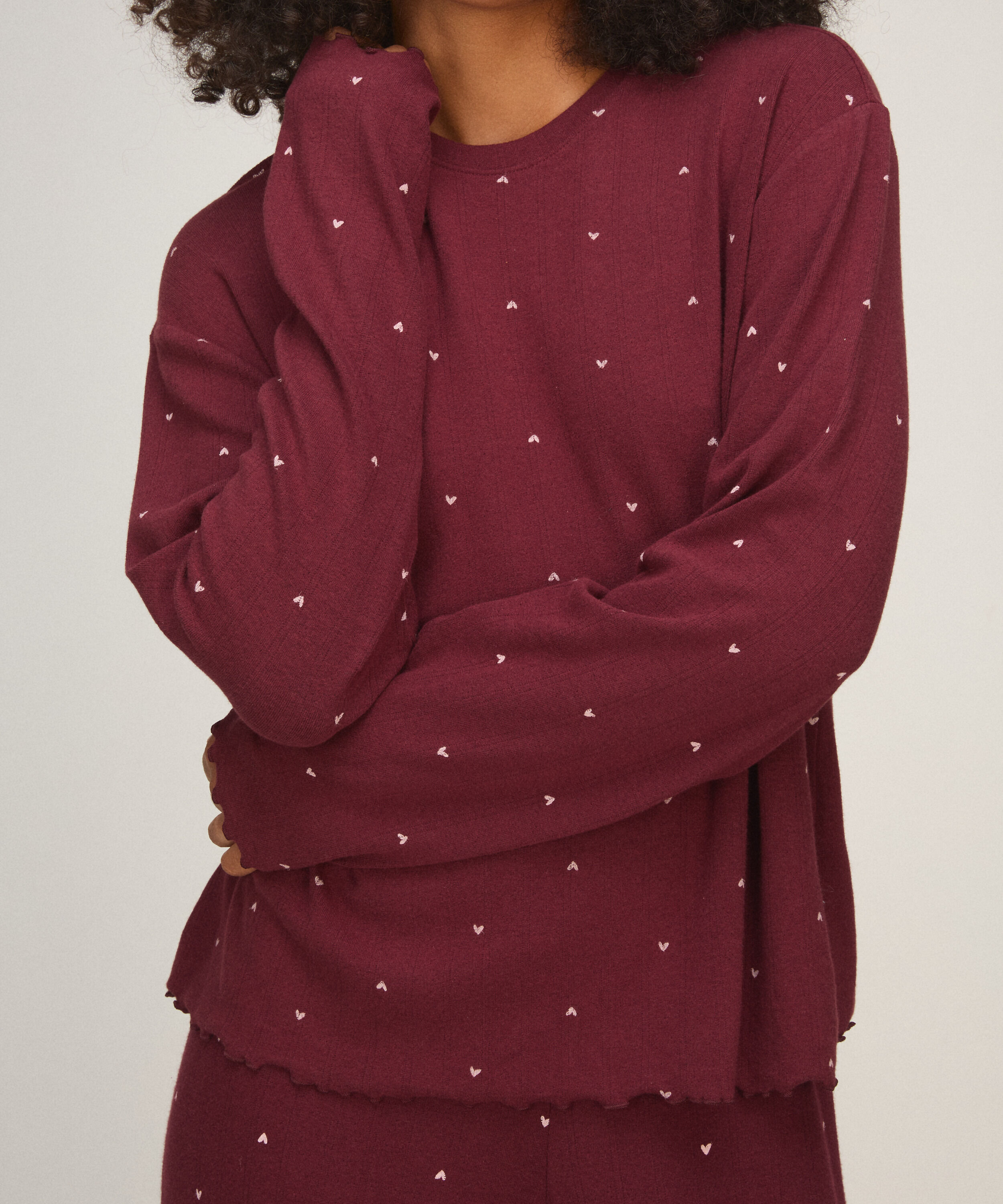 Pyjama Top Loose Pointelle