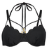 Formpressad bygelbikinitopp Scallop Glam, Svart