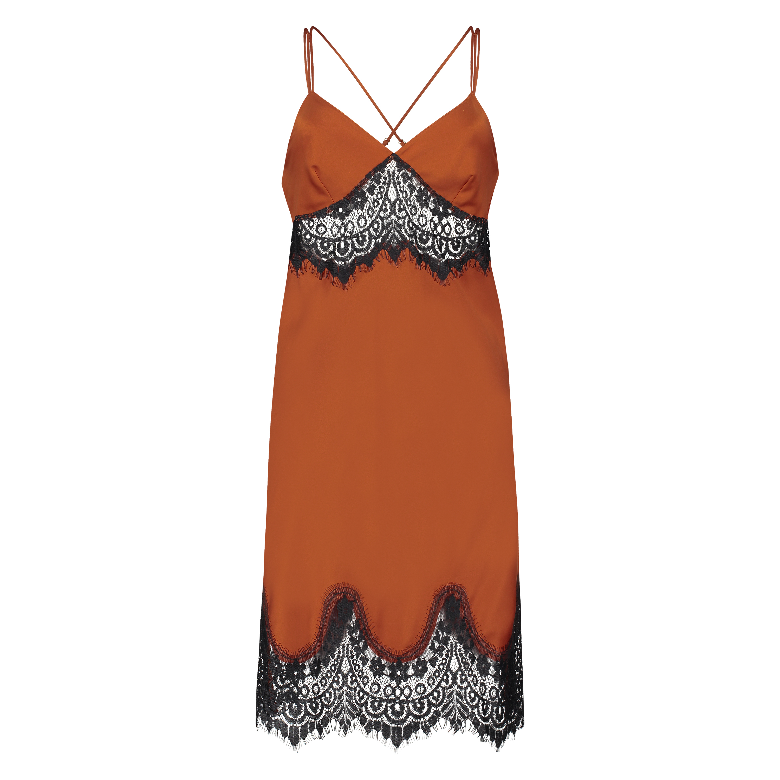 Underklänning Lace Satin, Röd, main