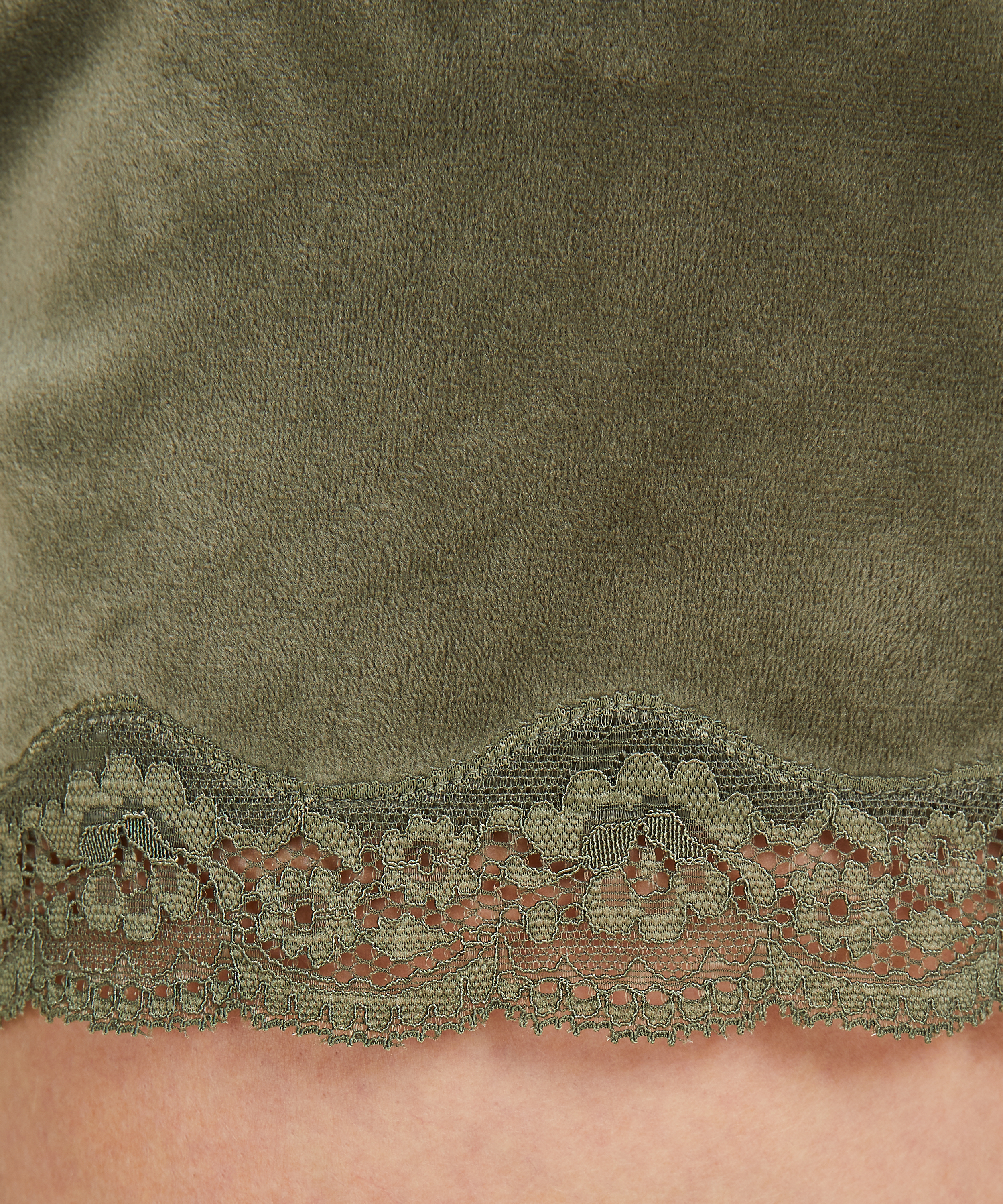 Shorts i sammet och spets, Gr&ouml;n, main