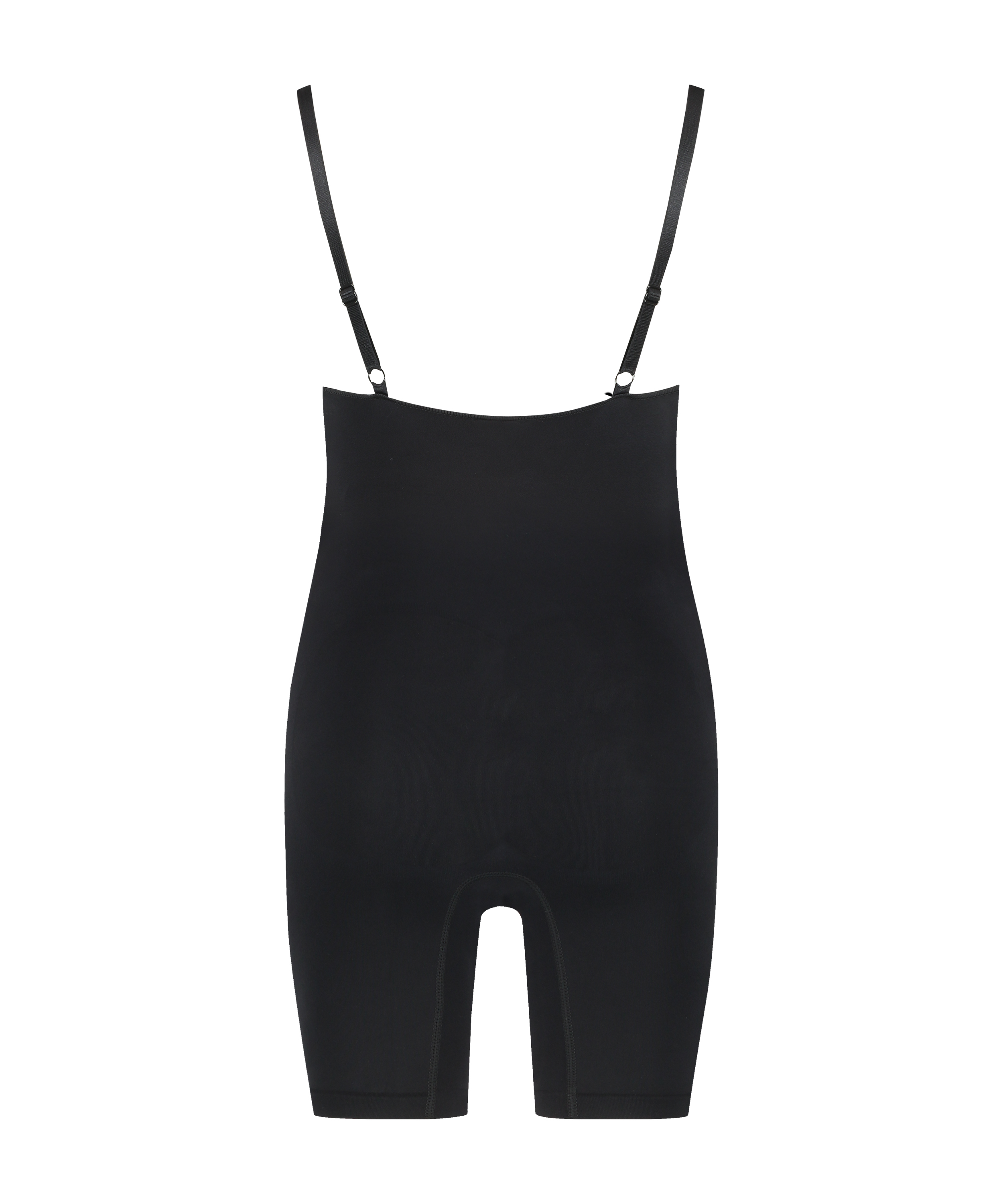 En sömlös bodysuit med högt skurna ben, Svart, main