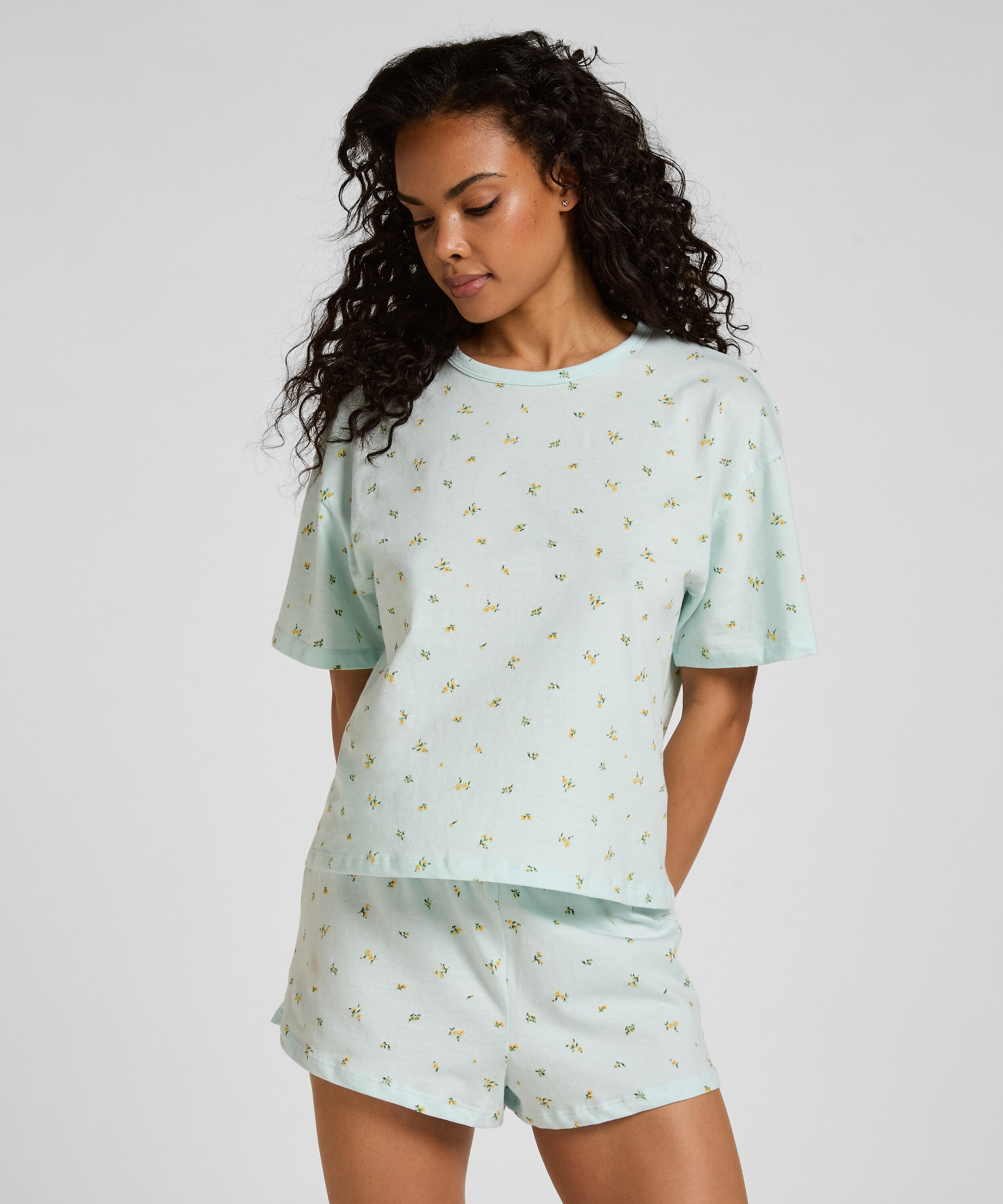 Pyjamasset i bomull, Grön