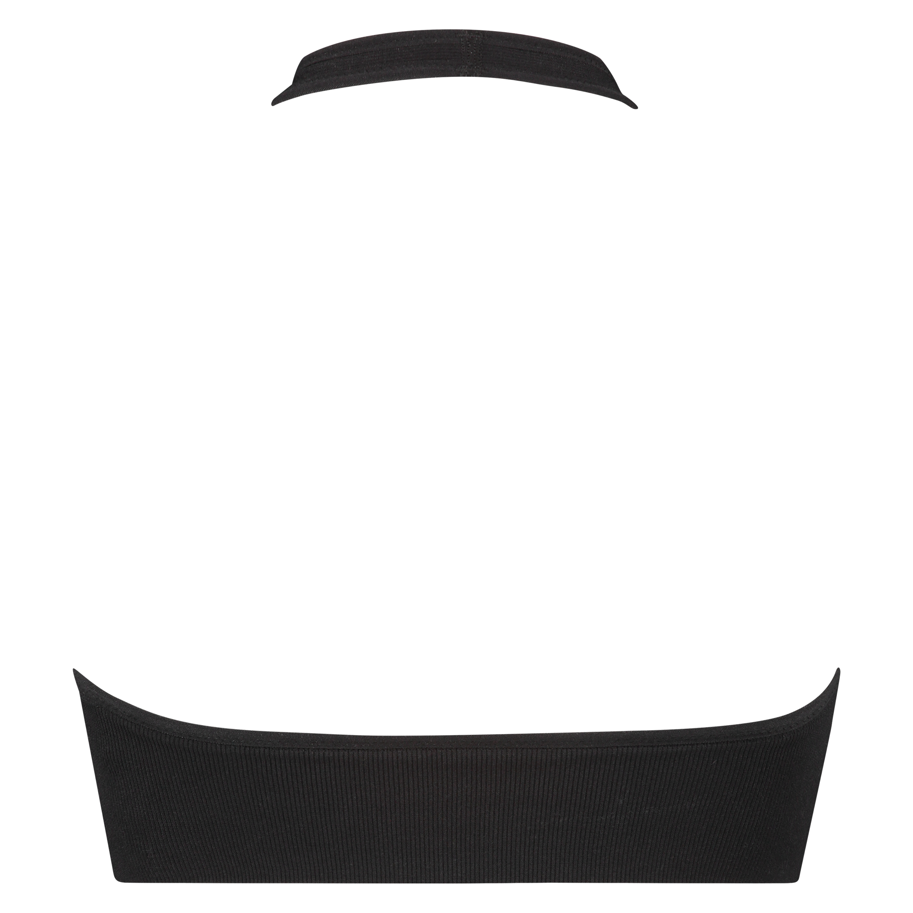 Sömlös halter-bralette, Svart, main