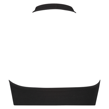 Sömlös halter-bralette, Svart