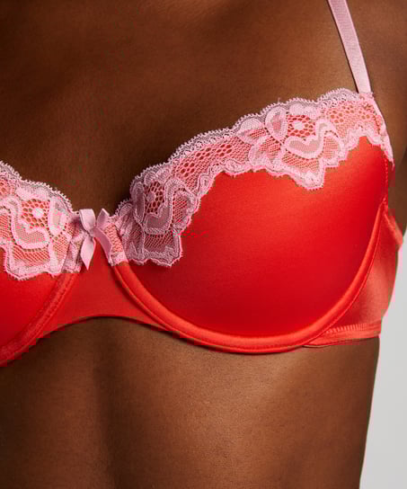 Formpressad bygel-bh Lace & Shine, Röd